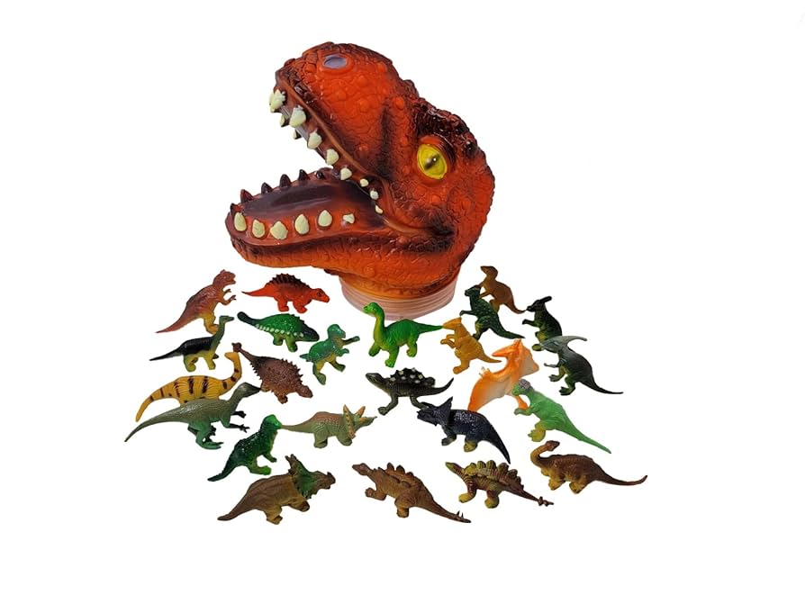 レア　フォークマニス　恐竜パペット　ダイナソー　ヴィンテージ フォークテイルズ Amazon.co.jp: Forest & Twelfth 24ピース 恐竜セット T-Rex